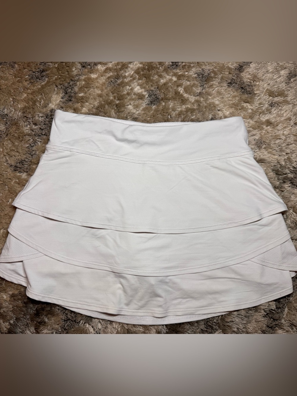 Girls Athleta White Layered Skirt